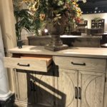 Picture of a dining room buffet.